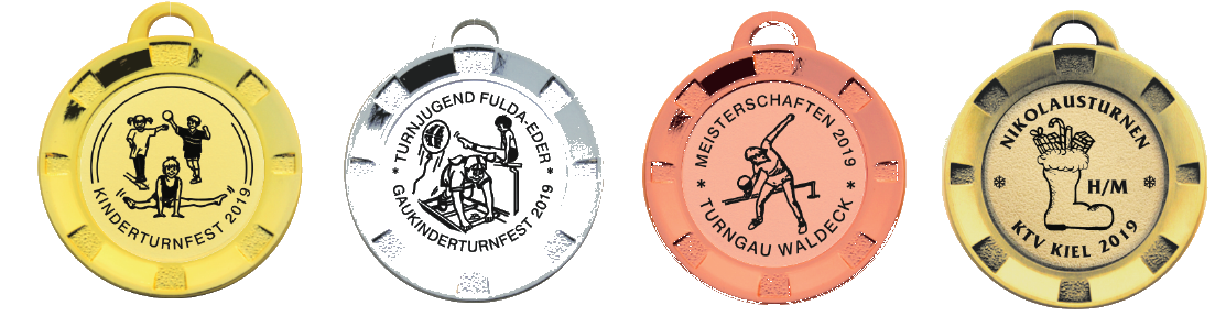 Medaille m516 in vier Siegerfarben