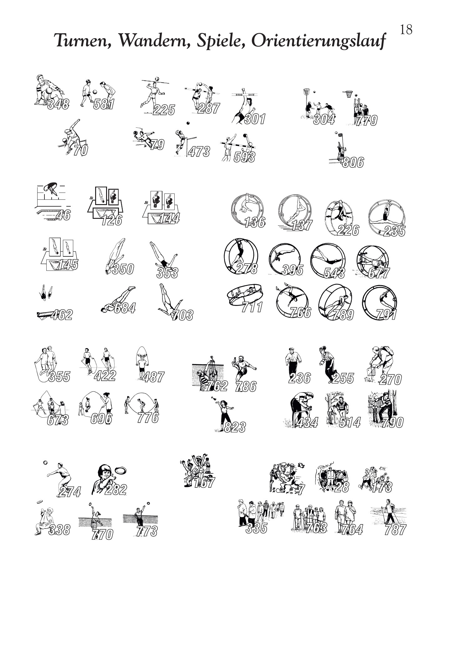 Turnen, Wandern, Spiele