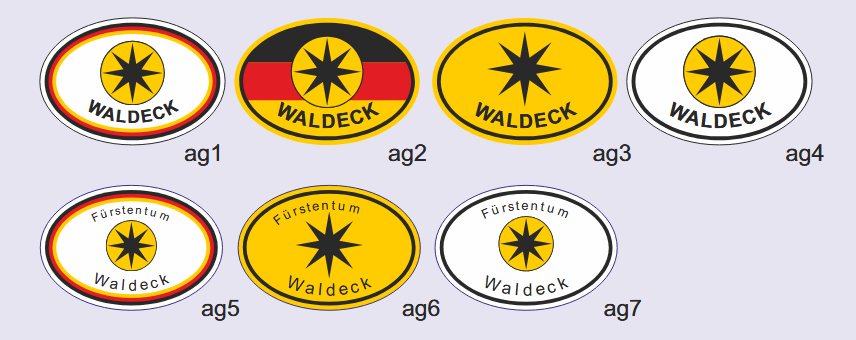 Aufkleber Oval groß