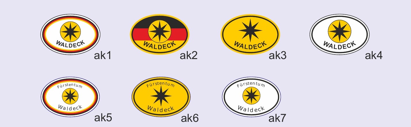 Aufkleber Oval klein